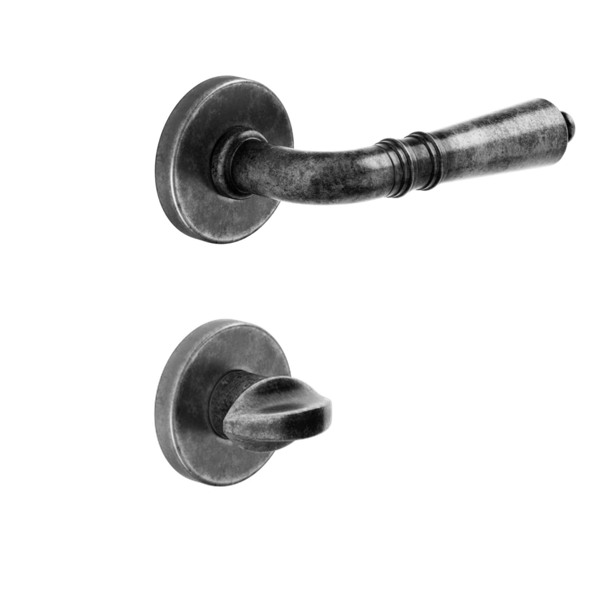 Ручка нажимна DND daniela 391/12T з WC-комплектом — FAN античне залізо