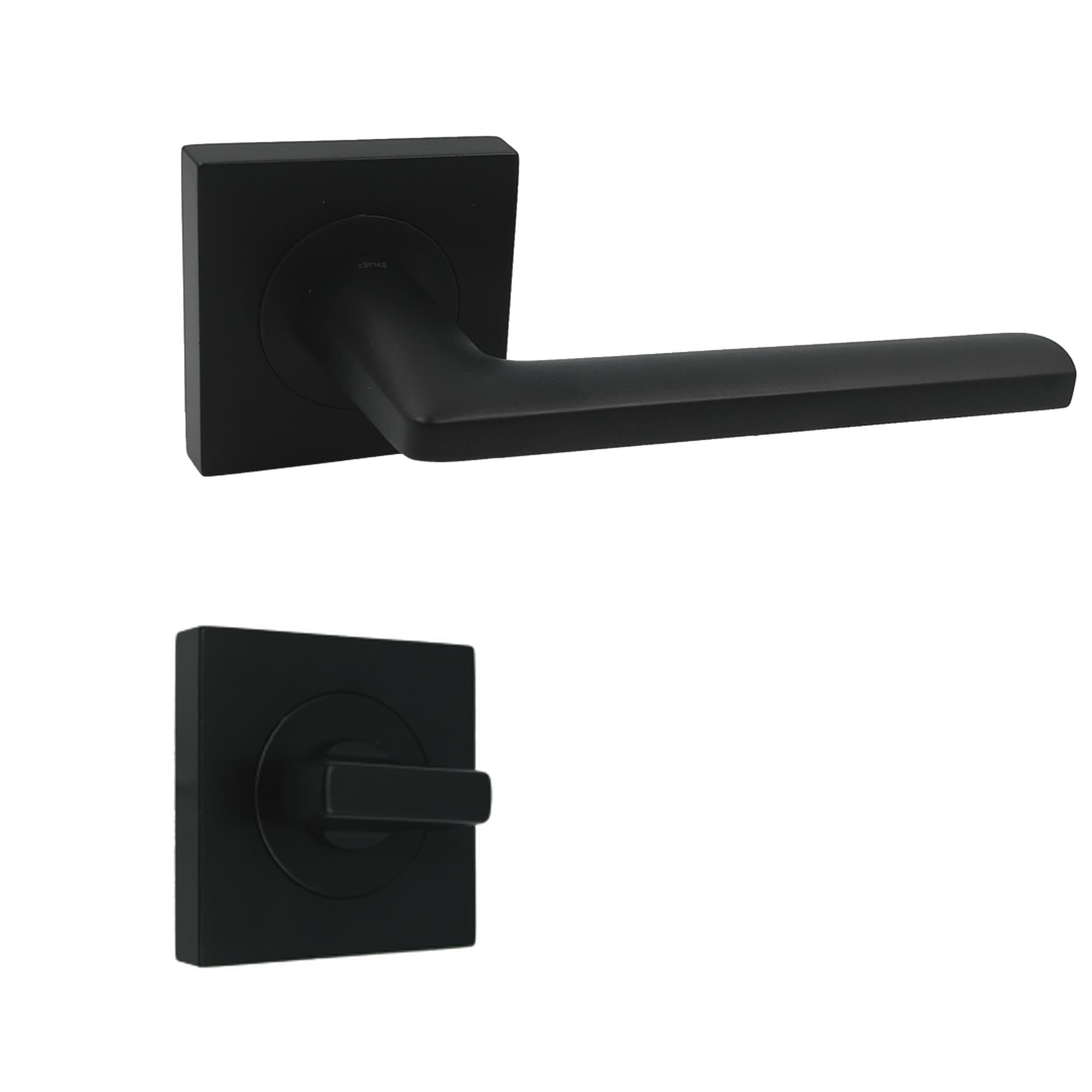 Ручка нажимна DND luce P 02 LP55T з WC-комплектом — ZNE чорний