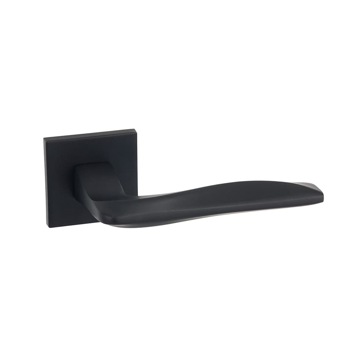 SIBA ECO Ручка дверна SALDA на розетці А04 матовий чорний (66 66) — фото 2
