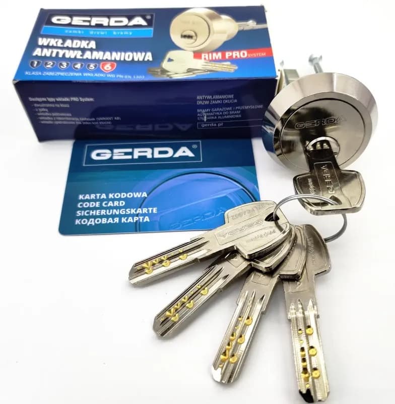 Циліндр GERDA PRO SYSTEM ATEST C RIM, нікель сатин — фото товару
