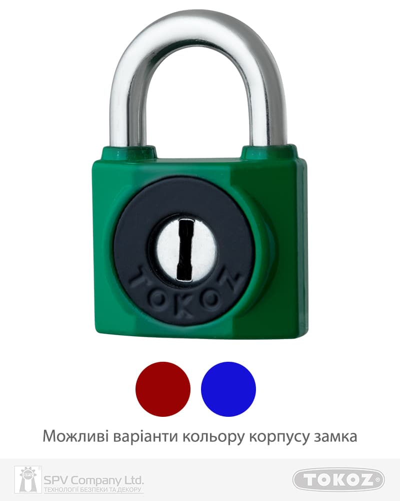 Замок навісний TOKOZ 800/40 2KEY TK2_M NR_shackle 23мм 7мм
