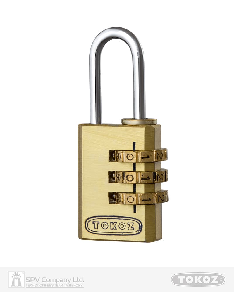 Замок навісний TOKOZ DELTA_20/3 CODE NR_shackle 22мм 3мм BLISTER