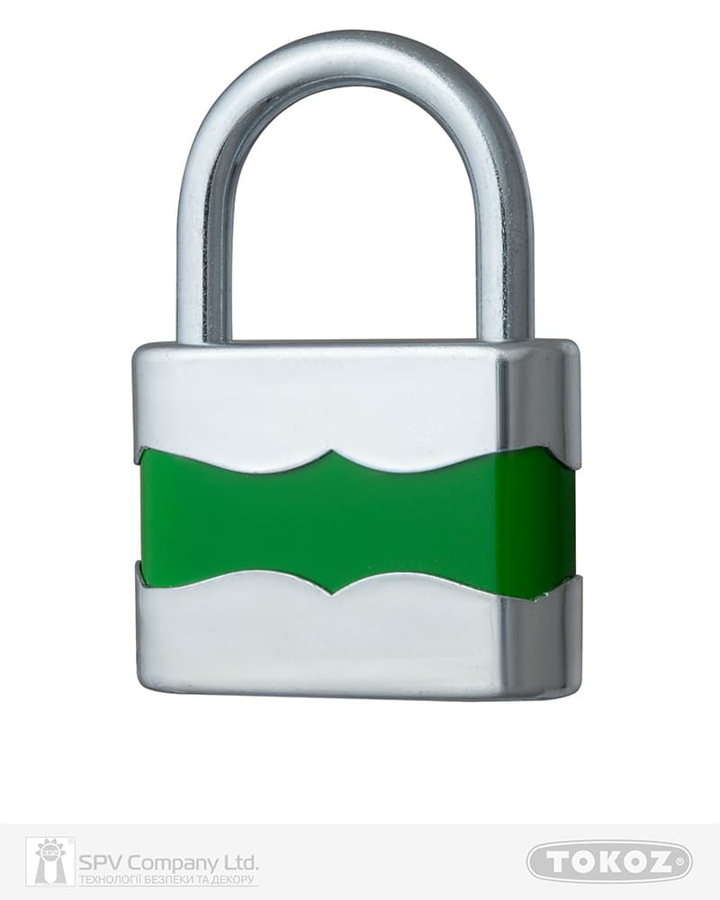Замок навісний TOKOZ DUPLO_45 2KEY TK3_M NR_shackle 25мм 5,6мм зелений