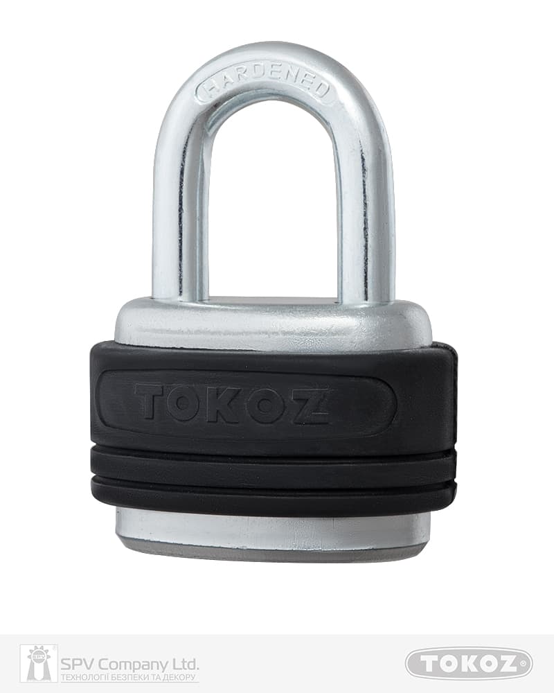 Замок навісний TOKOZ EXTREME_PRO PRO T02 3KEY BLACK Sleeve_3BT R_shackle 32мм 9мм BOX