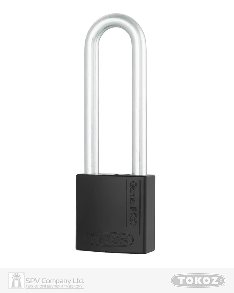 Замок навісний TOKOZ GAMA_50 OS PRO T04 3KEY BLUE Sleeve_3BT NR_shackle 100мм 10мм BOX чорний корпус
