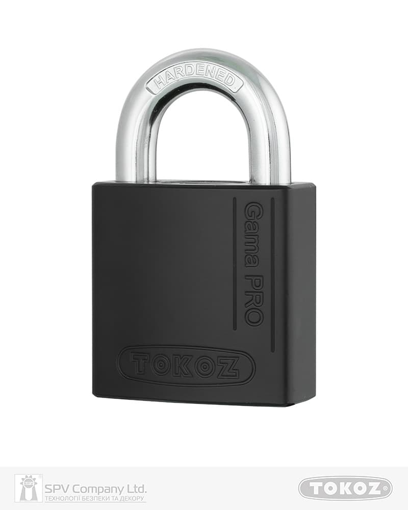 Замок навісний TOKOZ GAMA_50 OS PRO T04 O/K NR_shackle 22мм 10мм BLISTER чорний корпус