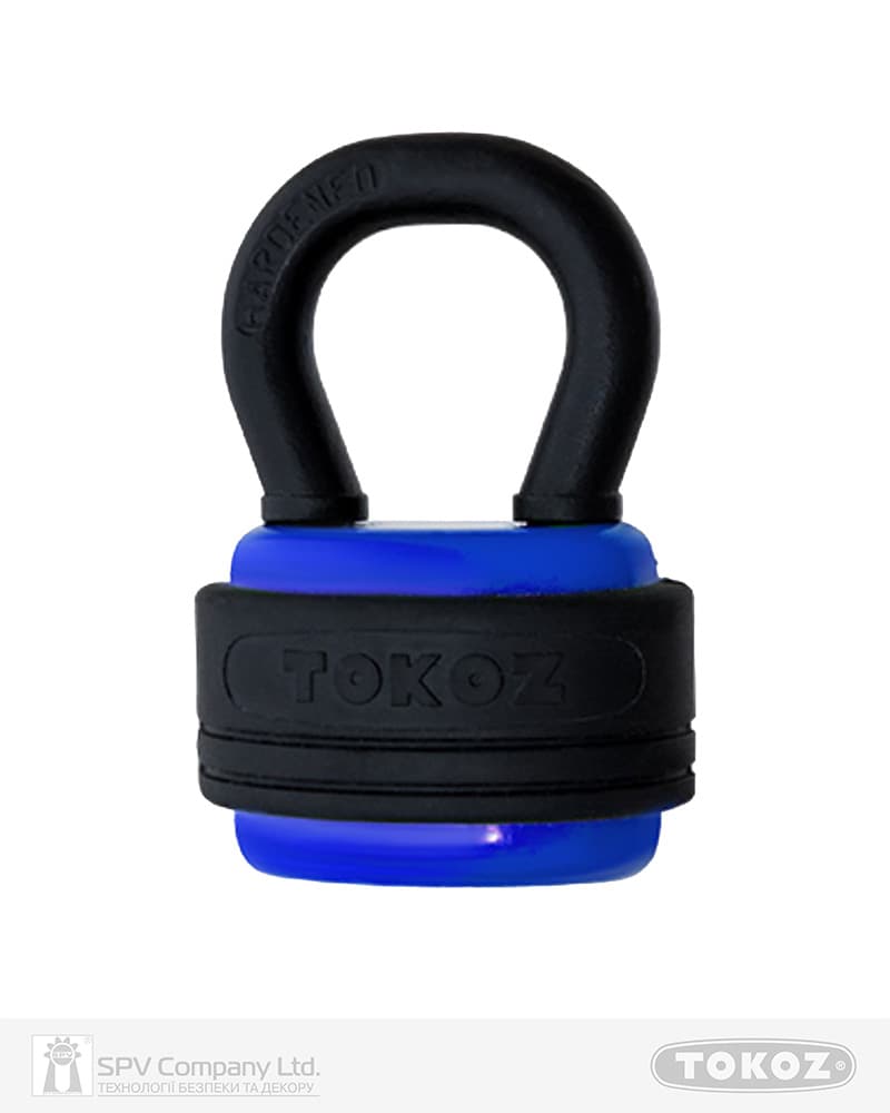 Замок навісний TOKOZ HERKULES 3KEY TK11_M R_shackle 41мм 10,5мм синій