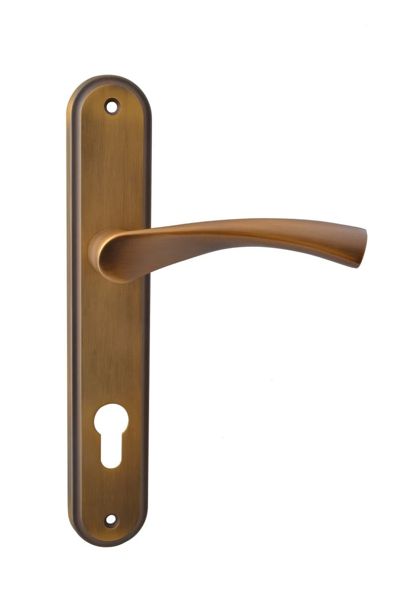 SIBA Ручка дверна GENOA на планці PZ - 85 мм мат.кава (85 85) — фото 1