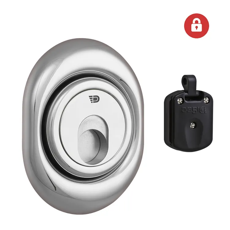 Магнітна броненакладка DISEC MAGNETIC 3G 3G2FM DIN OVAL 25 мм хром полірований