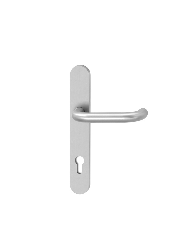 Ручка дверна ASSA ABLOY H63300150900000 PZ PLATE mov-mov 92мм Нерж.сталь мат накладне U-handle NEREZ MAT Комплект