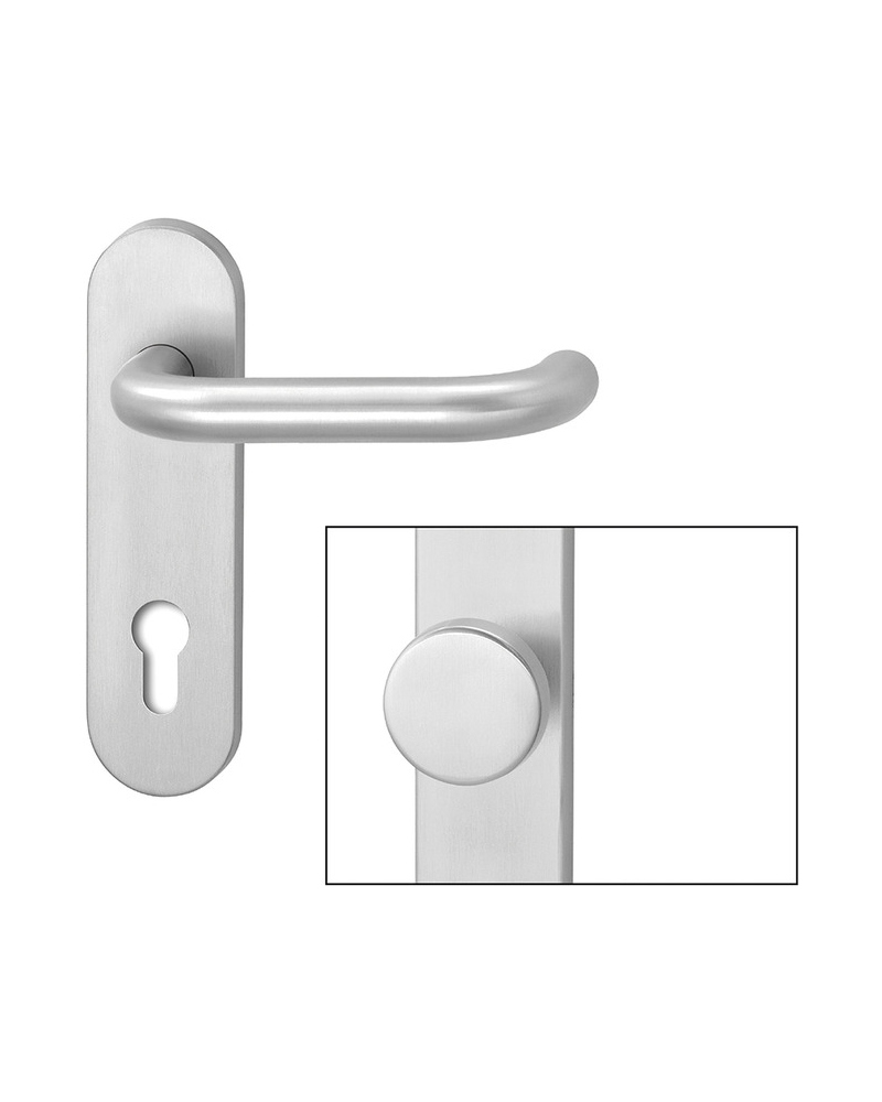 Ручка дверна ASSA ABLOY H71302110920000 PZ PLATE fix-mov 72мм Нерж.сталь мат накладне U-handle NEREZ MAT Комплект