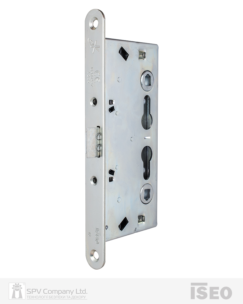 Замок ISEO для активної стулки врізний 214110654 1 Locking BS65мм 72мм 9х9мм/9х9мм Zinc — фото 2
