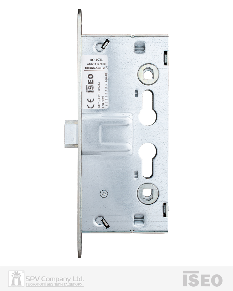Замок ISEO для активної стулки врізний 214110654 1 Locking BS65мм 72мм 9х9мм/9х9мм Zinc — фото 3