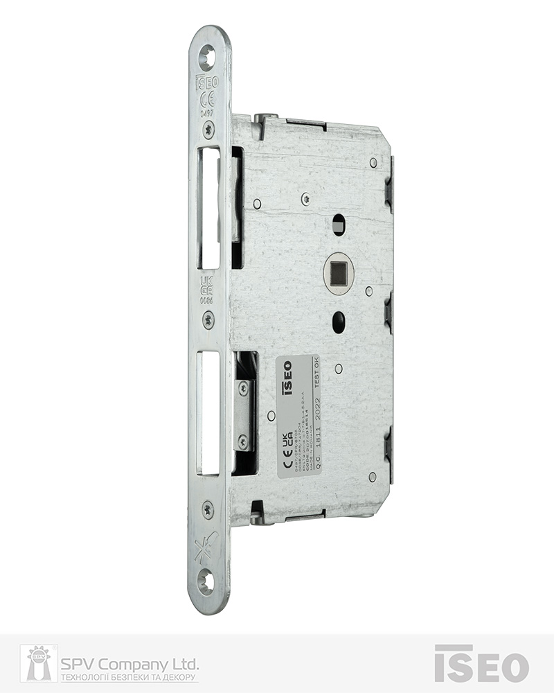Замок ISEO для пасивної стулки врізний 2D70016514 BS65мм 9x9мм Zinc RIGHT