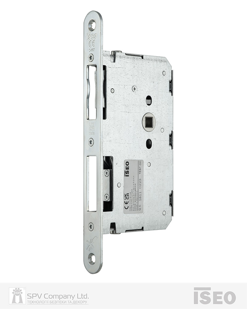 Замок ISEO для пасивної стулки врізний 2D70016524 BS65мм 9x9мм Zinc LEFT