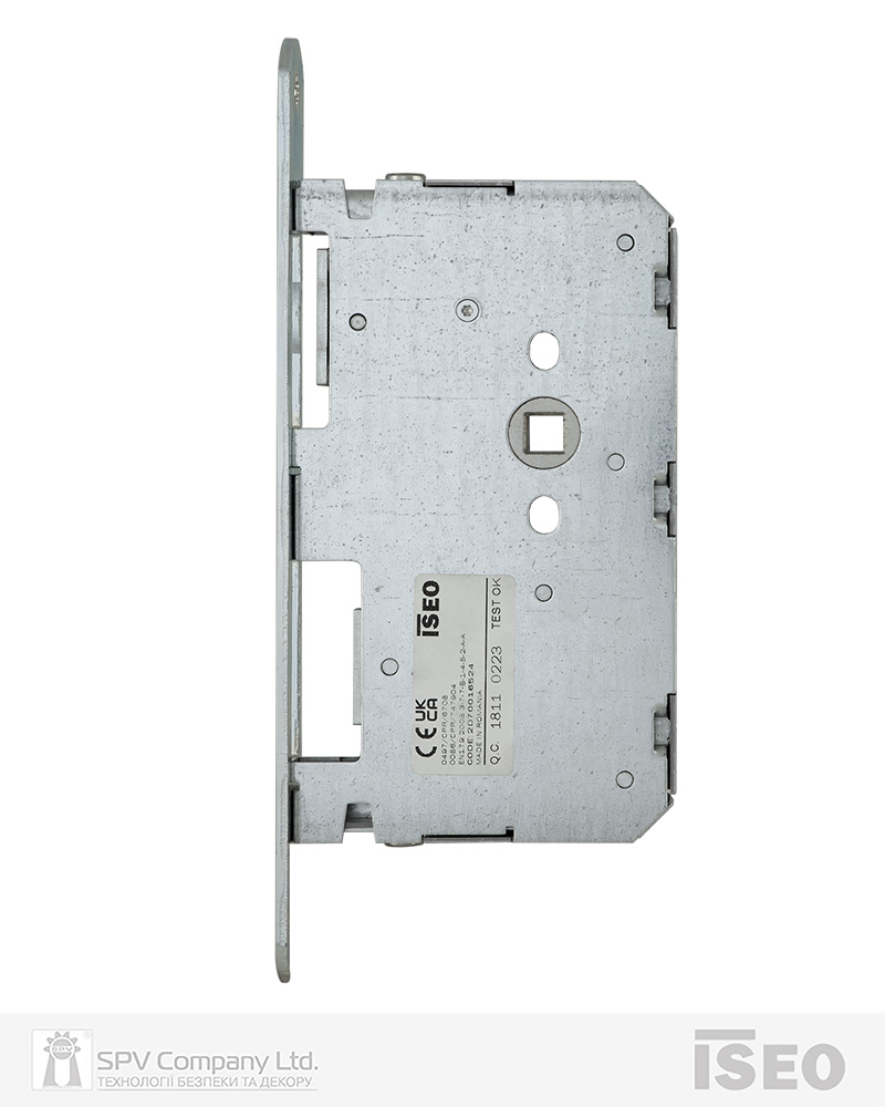Замок ISEO для пасивної стулки врізний 2D70016524 BS65мм 9x9мм Zinc LEFT — фото 3