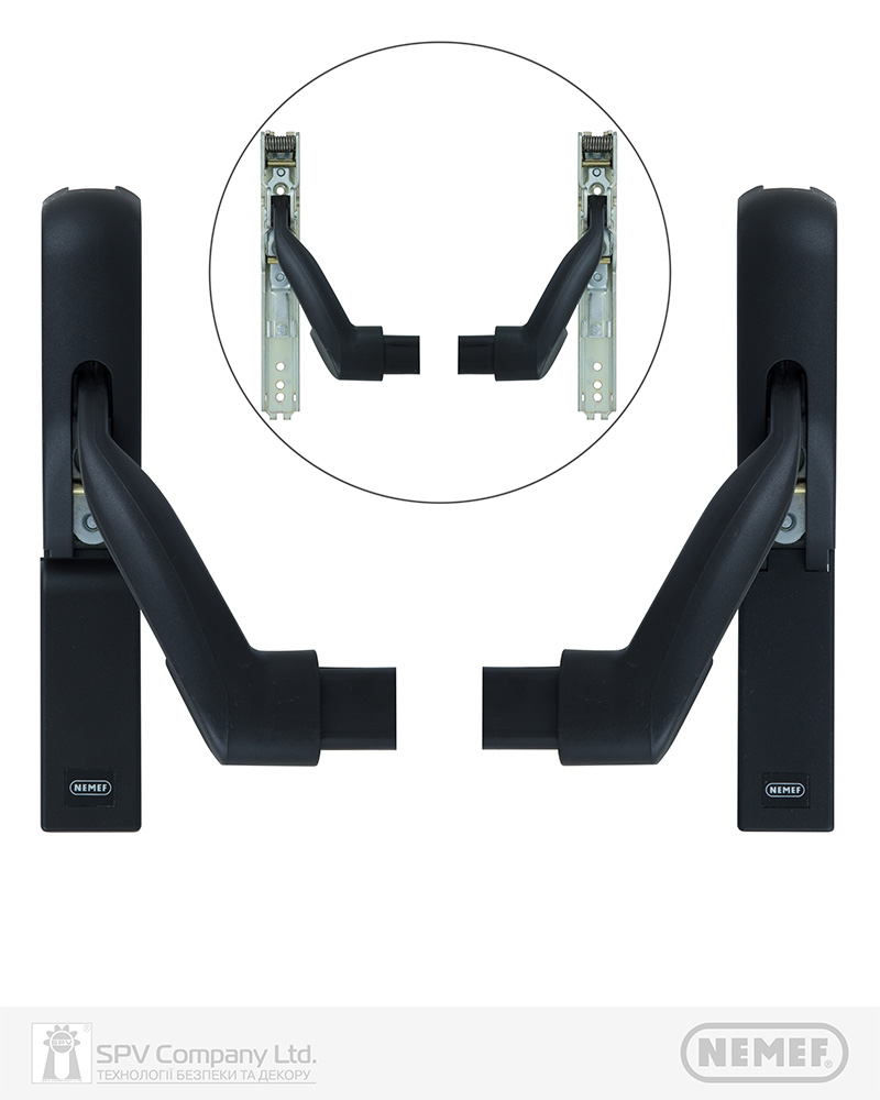 Замок NEMEF для евакуаційного виходу накладний 3650/1 2 Locking N 9x9мм — фото 2