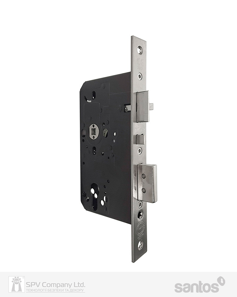 Замок SANTOS врізний 673QQ 1 Locking BS65мм 72мм SS 8x8мм UNIV, PANIC FUNCTION D/E