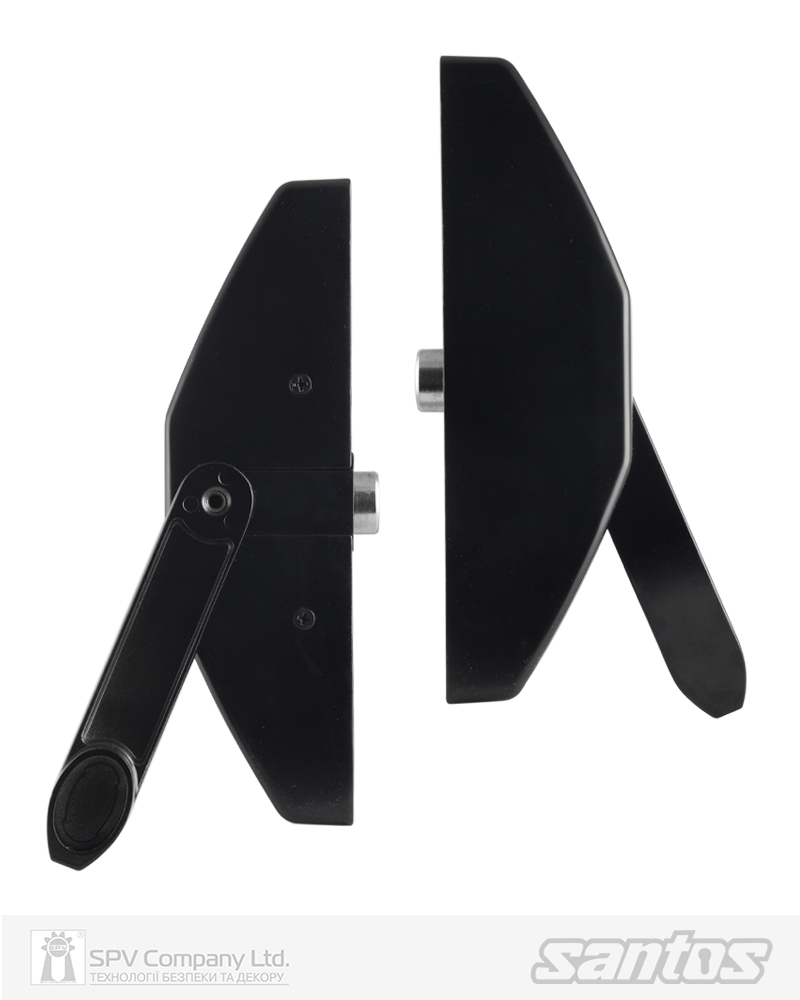 Ручка SANTOS для евакуаційного виходу врізний GMB1300LS NR 900мм 9x9мм N: black (RAL 9005)/ R: red (RAL 3000) — фото 4