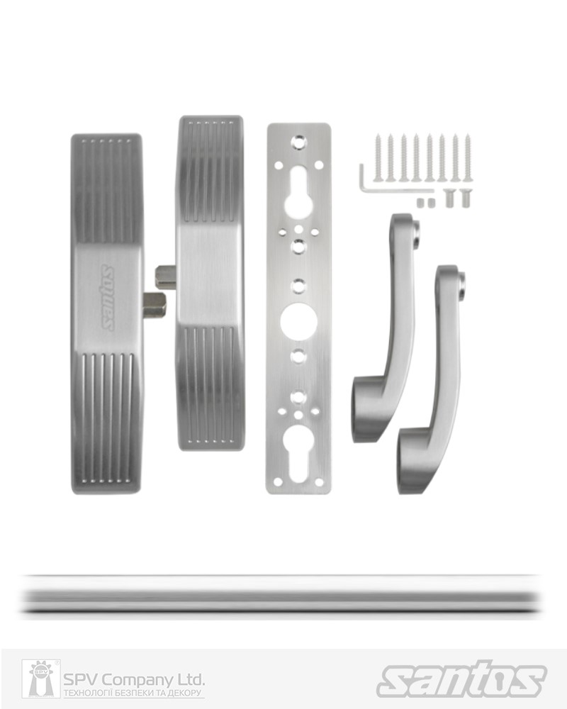 Ручка SANTOS для евакуаційного виходу врізний GMB1300SS II 900мм 9x9мм I: stainless steel/I: stainless steel — фото 6
