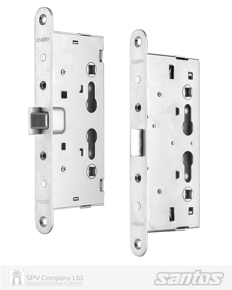 Комплект SANTOS для евакуаційного виходу 1300SS-3 1 Locking SATIN NICKEL/STAINLESS STEEL 900мм 9x9мм із замком J530-T та ручкою B002SS mov — фото 2