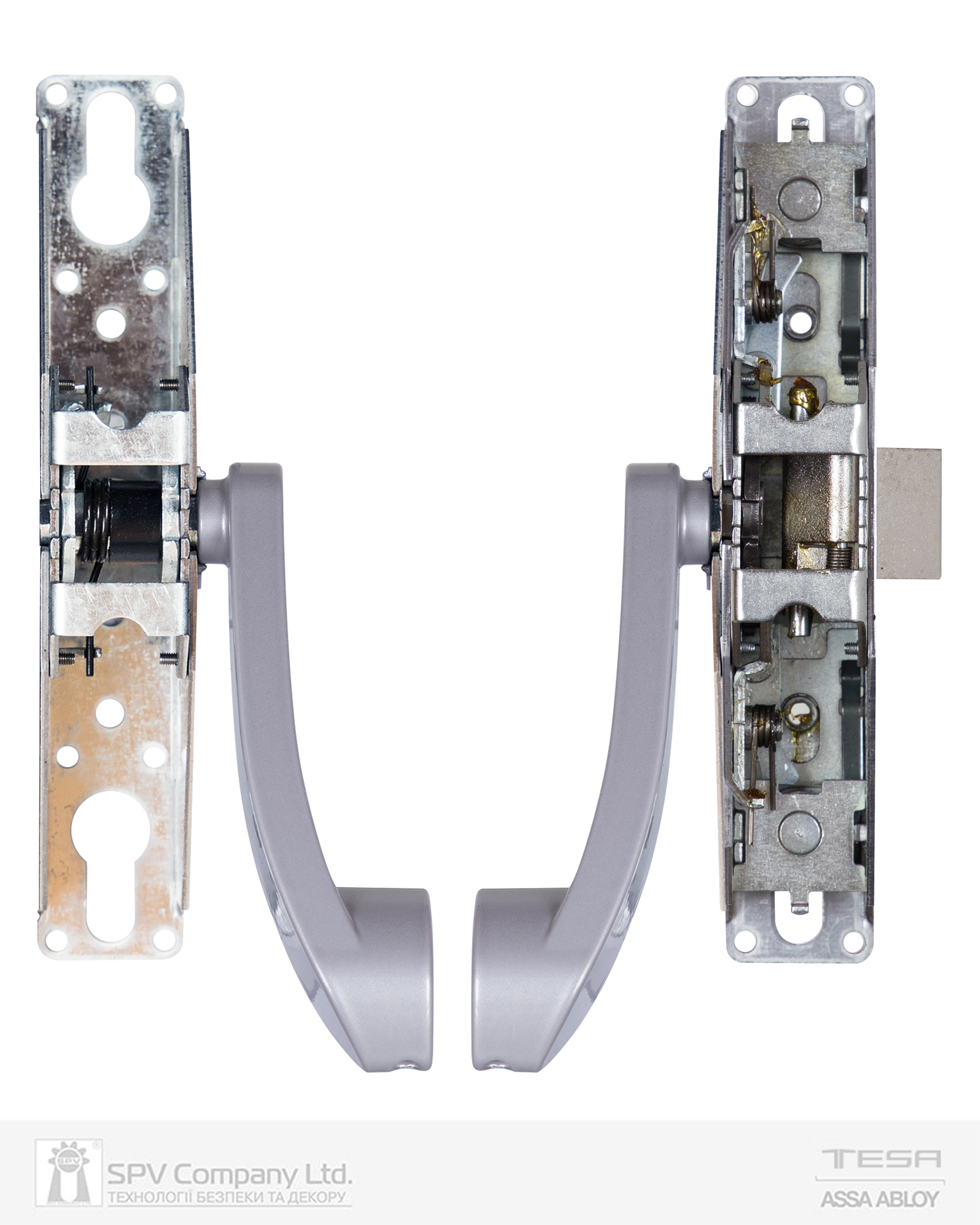 Замок TESA для евакуаційного виходу накладний 1910908 1 Locking PP 900мм 8x8мм P: silver (RAL9006)/P: silver (RAL9006) — фото 6