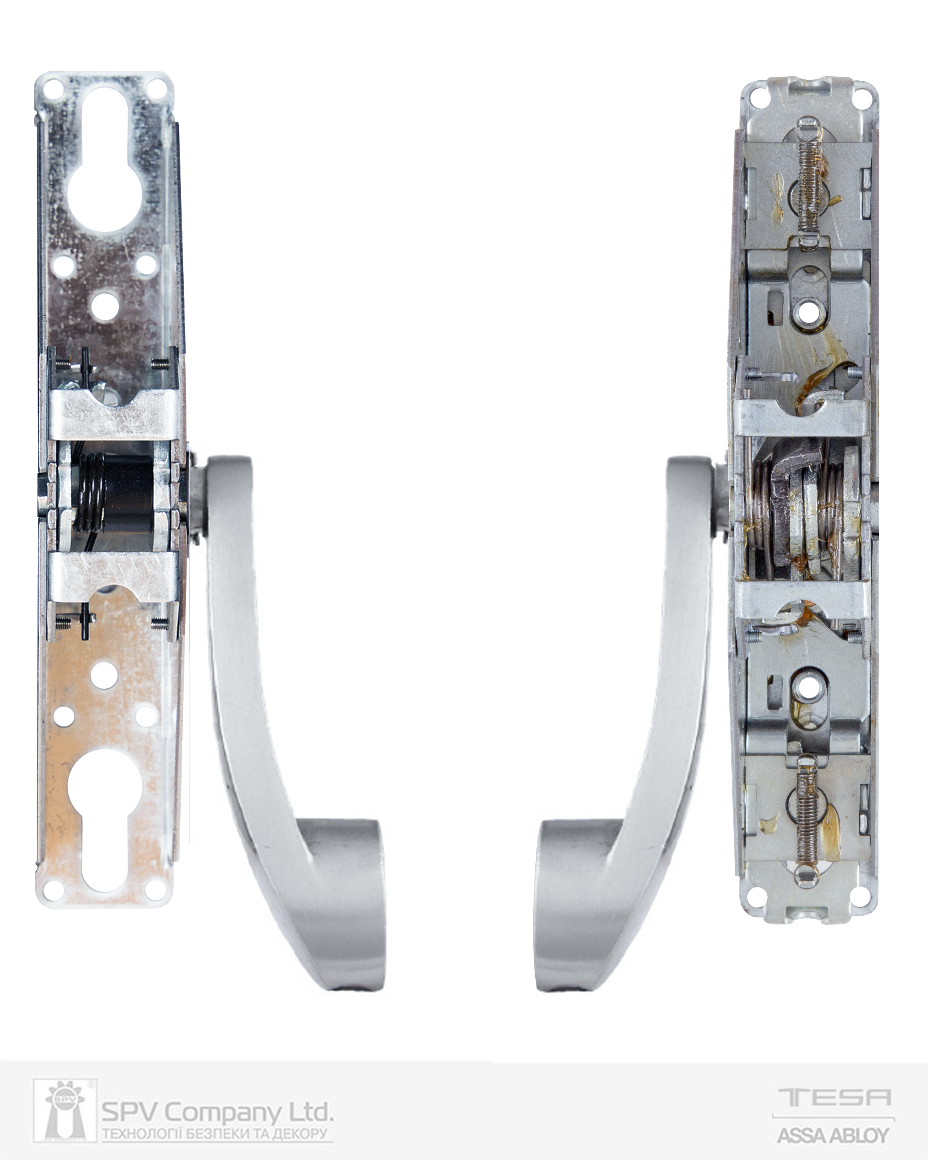 Замок TESA для евакуаційного виходу накладний 1930908 2 Locking II 900мм 8x8мм I: stainless steel/I: stainless steel — фото 4