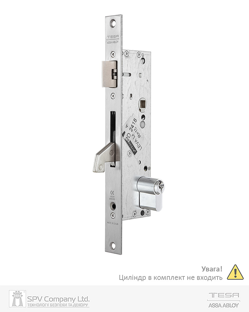 Замок TESA для активної стулки врізний 2240BA 1 Locking BS30мм 85мм I 8x8мм RIGHT відкривання в середину, для профільних дверей PANIC FUNCTION D/E