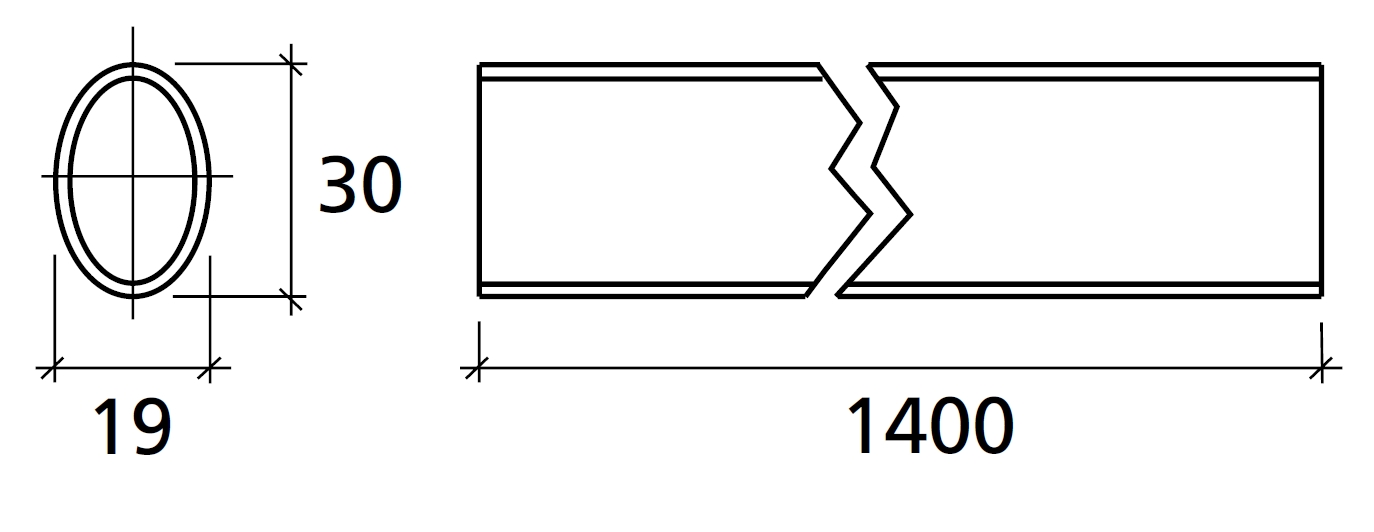 Ручка TESA BAR.H.U.1400 V (RAL 6002) зелена 1400мм горизонтальна штанга до серії Universal — фото 4