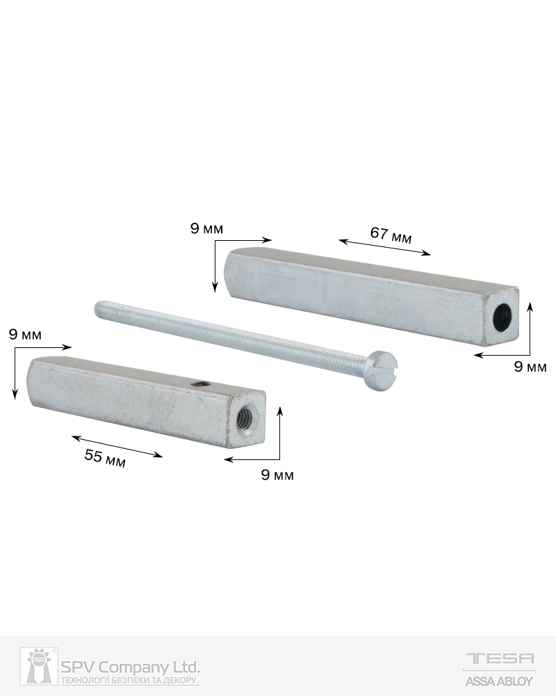 Шток TESA CD9X559X67 9х9мм/9х9мм розділений 55 х 67 мм — фото 2