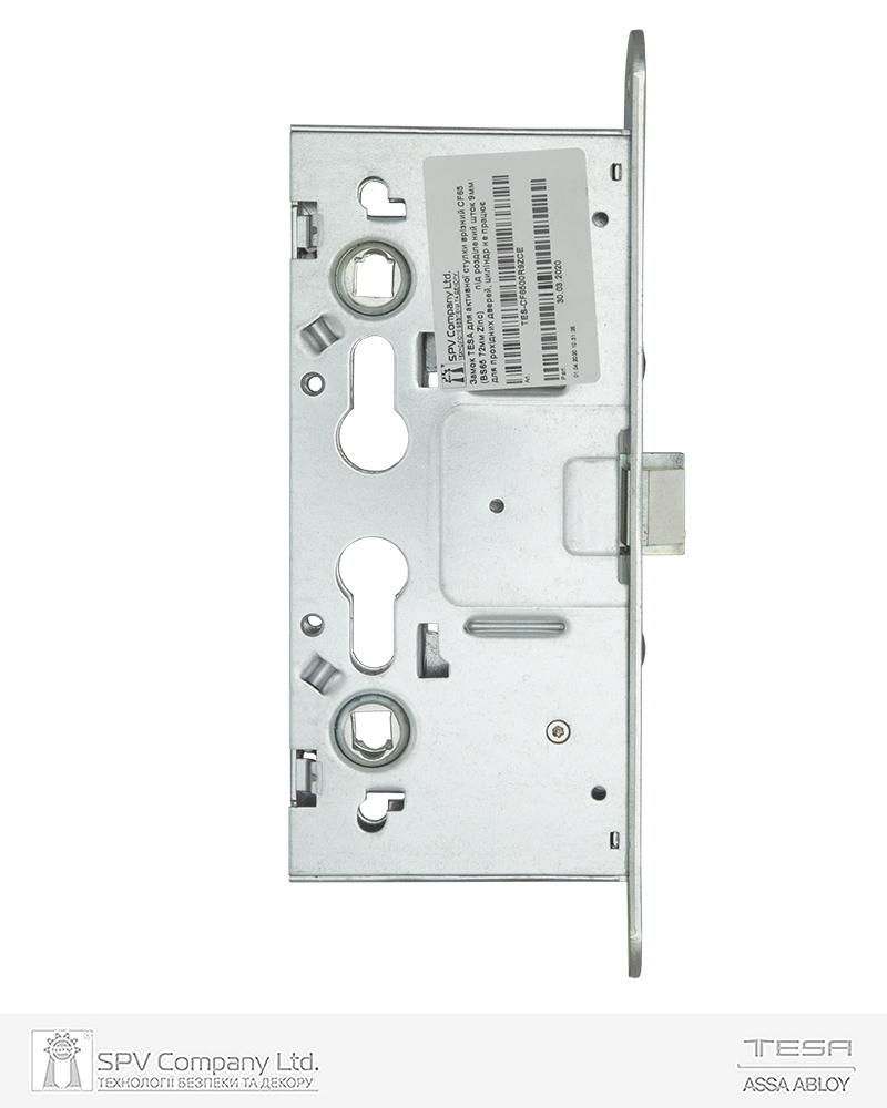 Замок TESA для активної стулки врізний CF65 1 Locking BS65мм 72мм Zinc 9x9мм для прохідних дверей, циліндр не працює — фото 3