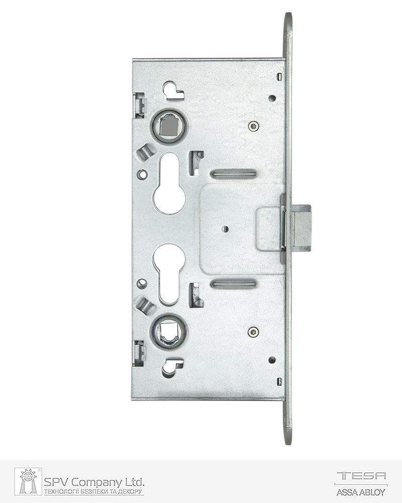 Замок TESA для активної стулки врізний CF69 1 Locking BS65мм 72мм Zinc 9x9мм відкривання зовні тільки ключем, під установку зовні фіксованої ручки — фото 3