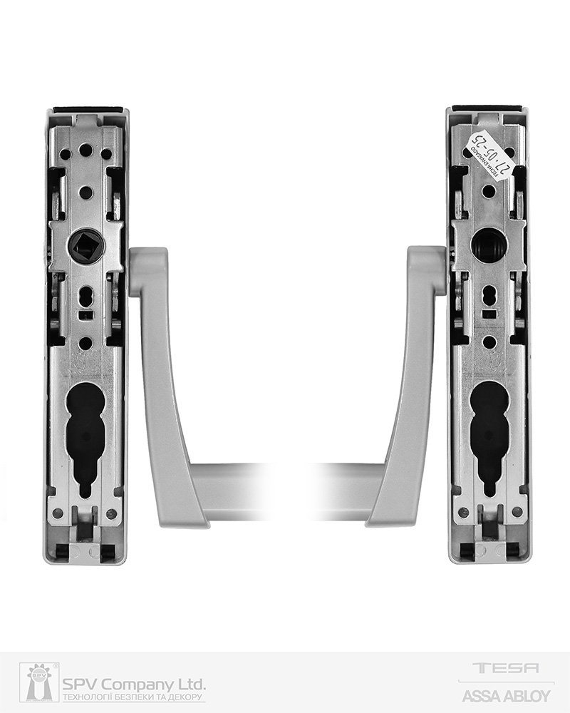 Ручка TESA для евакуаційного виходу врізний GLOBAL1E GG 1200мм 9x9мм G: silver (RAL9006)/G: silver (RAL9006) — фото 3
