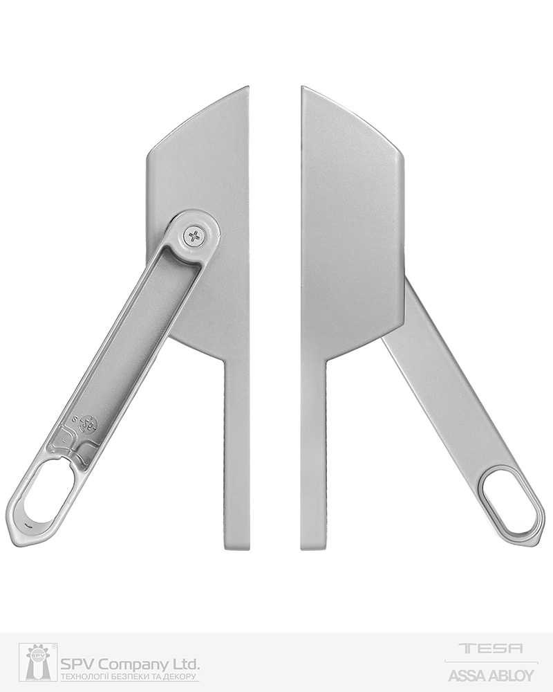 Ручка TESA для евакуаційного виходу врізний GLOBAL1E GG 1200мм 9x9мм G: silver (RAL9006)/G: silver (RAL9006) — фото 4