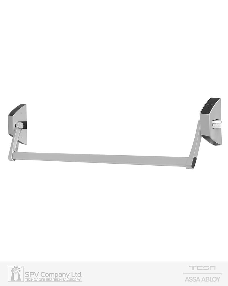 Замок TESA для евакуаційного виходу накладний GLOBAL1S 1 Locking GG 1200мм 8x8мм G: silver (RAL9006)/G: silver (RAL9006)