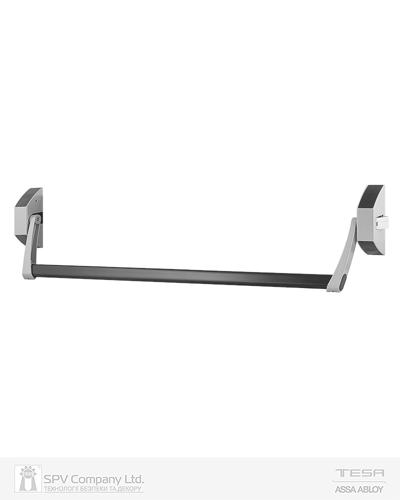 Замок TESA для евакуаційного виходу накладний GLOBAL1S 1 Locking GN 900мм 8x8мм G: silver (RAL9006)/N: black (RAL9005)