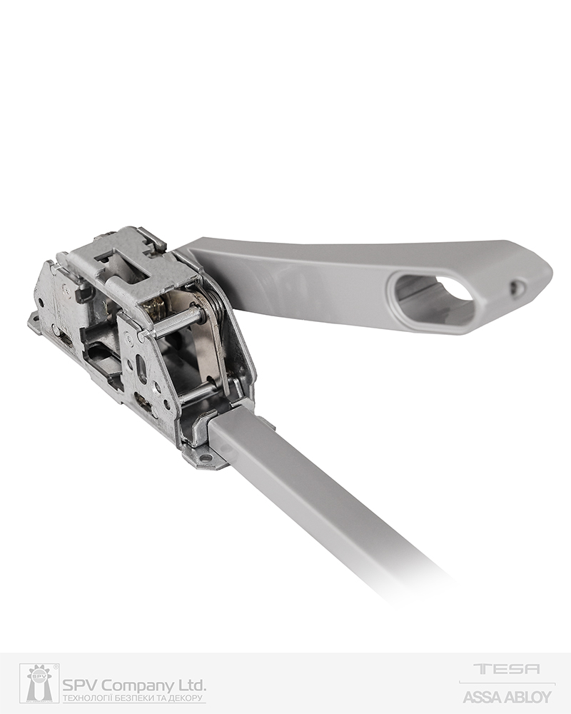 Замок TESA для евакуаційного виходу накладний GLOBAL2S 2 Locking GG 1200мм 8x8мм G: silver (RAL9006)/G: silver (RAL9006) — фото 7