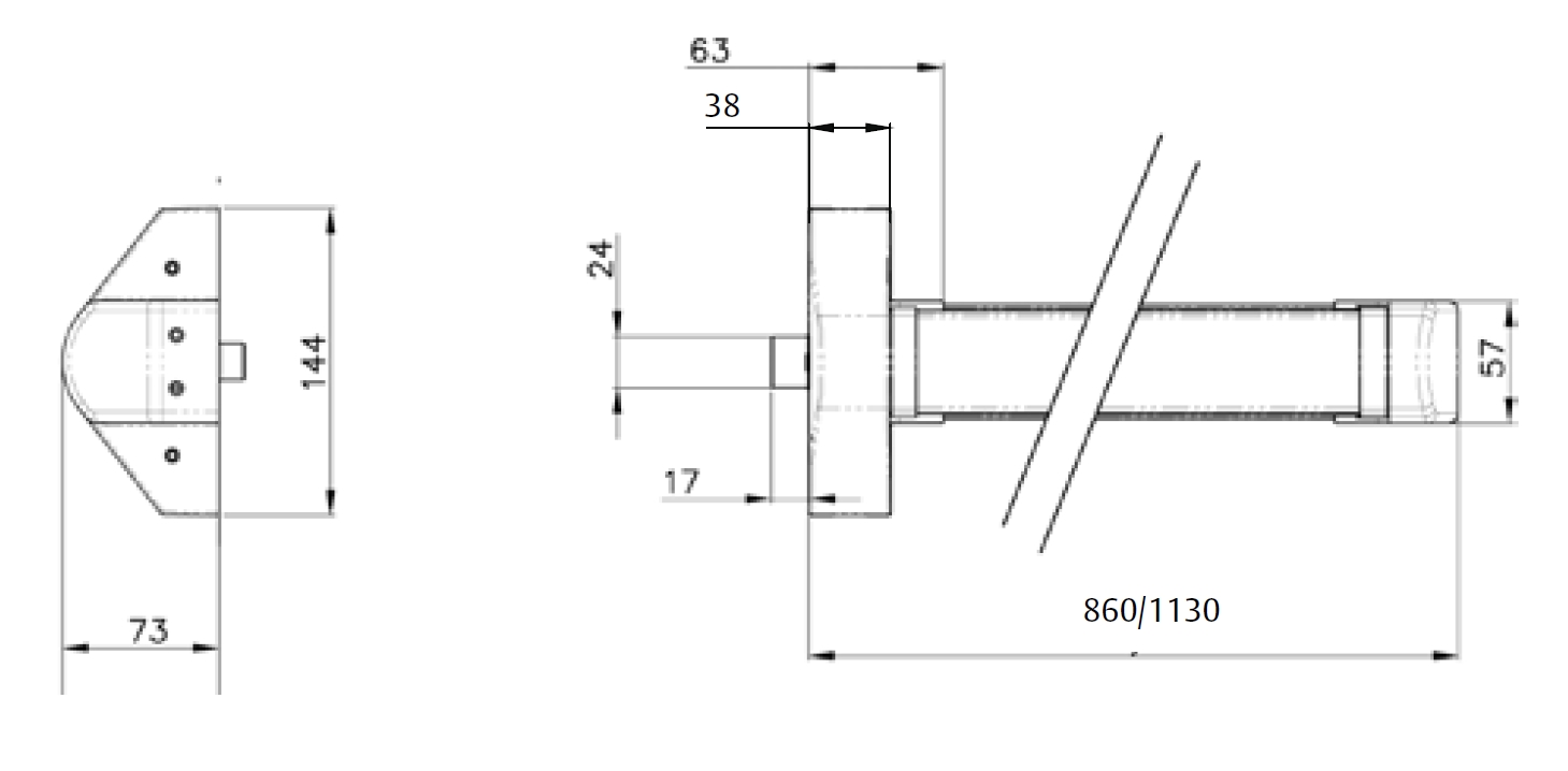Замок TESA для евакуаційного виходу накладний QUICK1S 1 Locking NR 900мм 8x8мм N: black (RAL 9005)/ R: red (RAL 3000) — фото 11