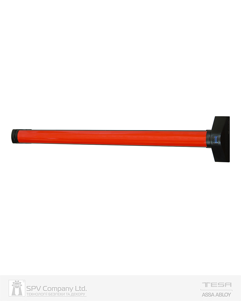 Ручка TESA для евакуаційного виходу врізний QUICK1E909 NR 900мм 9x9мм N: black (RAL 9005)/ R: red (RAL 3000)