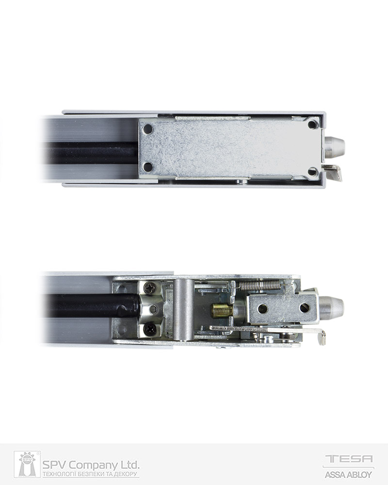 Замок TESA для евакуаційного виходу накладний TOP20108 2 Locking LG 1000мм 8x8мм G: silver (RAL9006)/L: Lime — фото 4