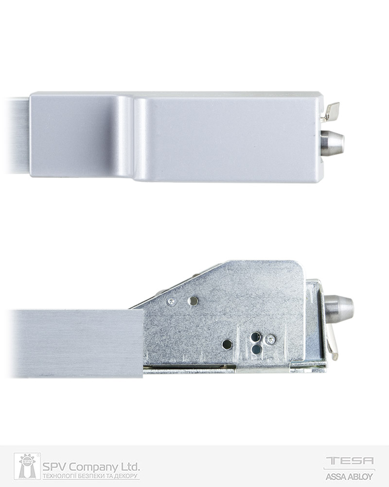 Замок TESA для евакуаційного виходу накладний TOP20108 2 Locking LG 1000мм 8x8мм G: silver (RAL9006)/L: Lime — фото 5