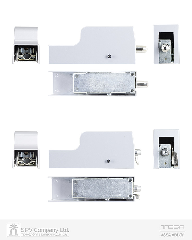 Замок TESA для евакуаційного виходу накладний TOP20108 2 Locking LG 1000мм 8x8мм G: silver (RAL9006)/L: Lime — фото 6