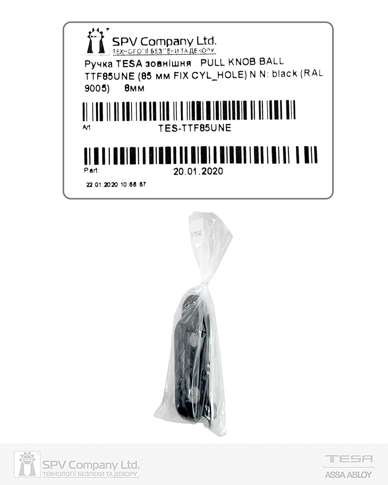Ручка TESA зовнішня врізний TTF85UNE 85мм N 8x8мм BALL PULL KNOB FIX CYL HOLE — фото 5